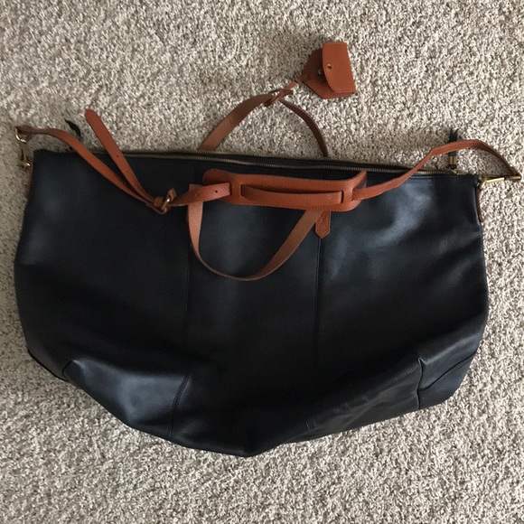 madewell leather duffle